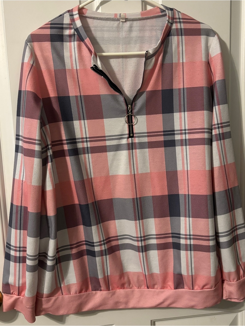 Striped Tee with Subtle Pink and Gray Accents